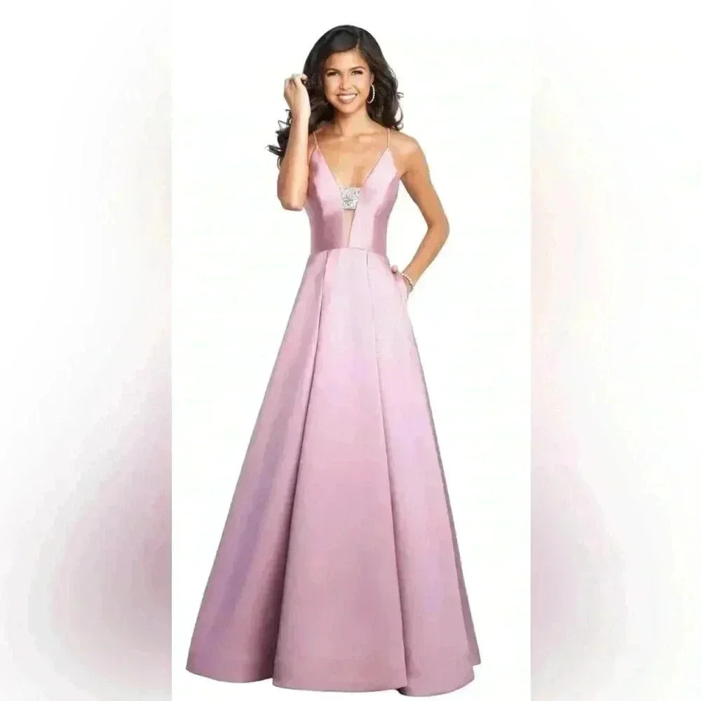 Pink By Alexia Designs Ball Gow Backless Ptom Dress Size 12.
